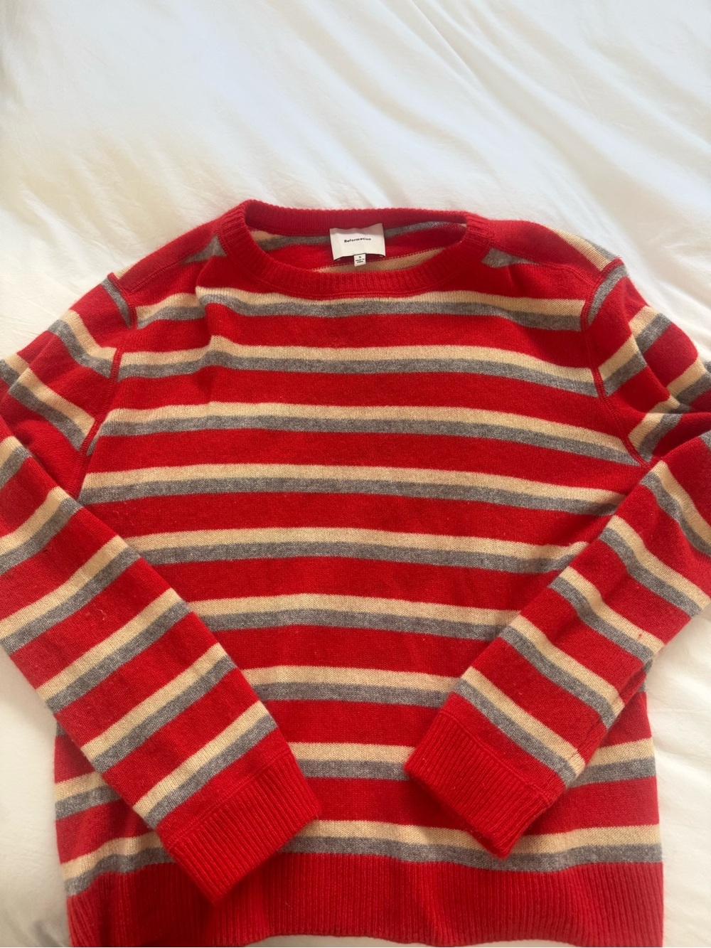 Reformation Striped Cashmere Sweater